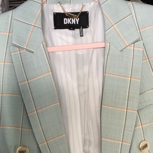 DKNY Windowpane double breasted blazer - Picture 3 of 3